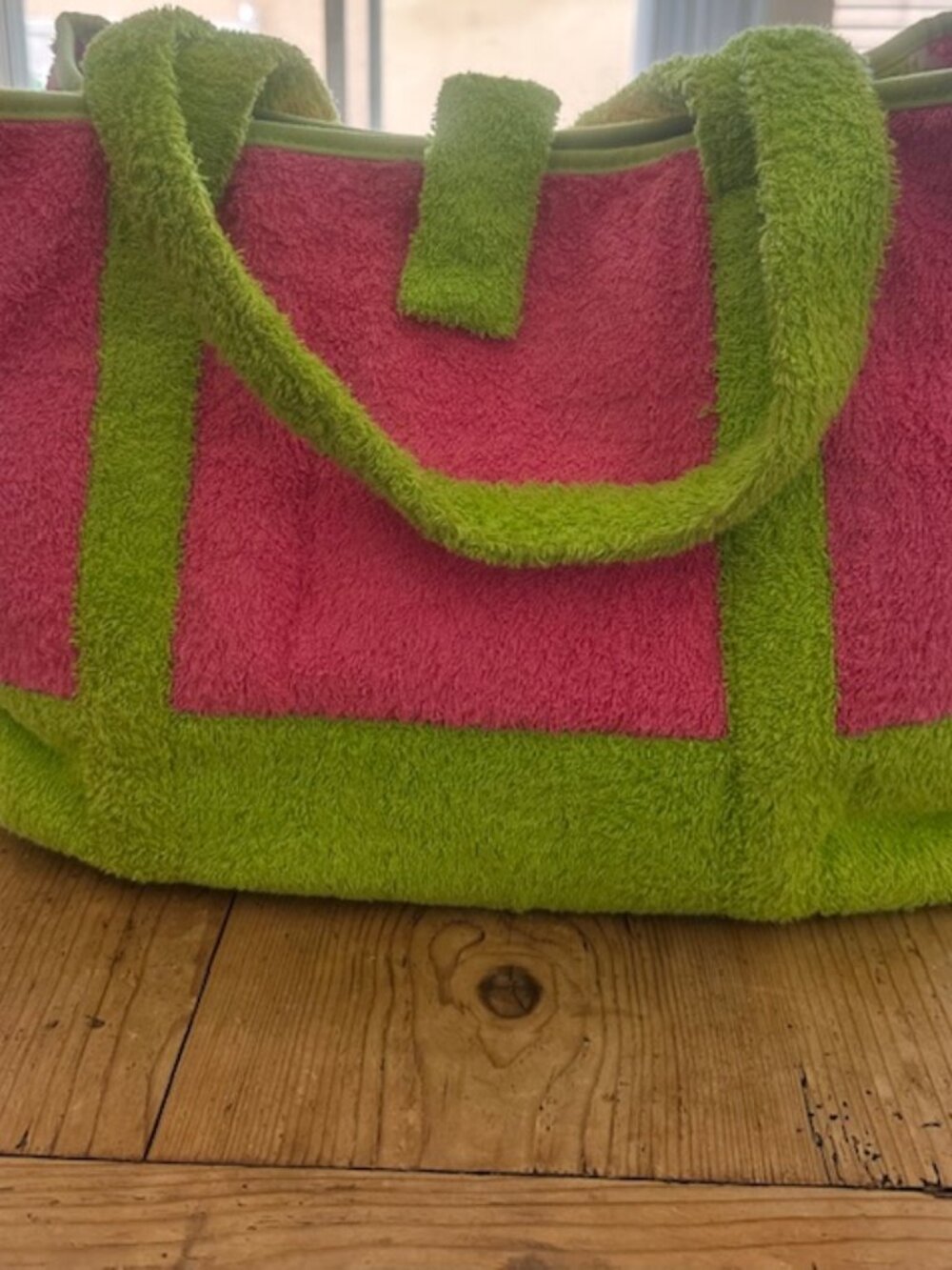Lilly Pulitzer Pink/Green Terry Tote Bag